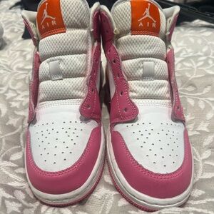Nike Pink and White Sneakers Classic Design